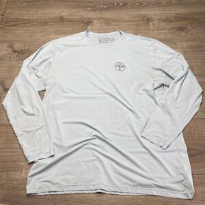 Anetik Shirt Mens 2XL Blue Long Sleeve UPF 30+ Performance Nautical Logo Tee